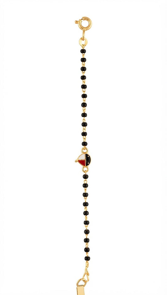 Enamel Boat & Black Bead Baby najaria