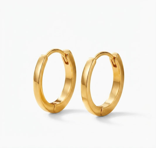 Classic Gold Huggie Hoop Earrings