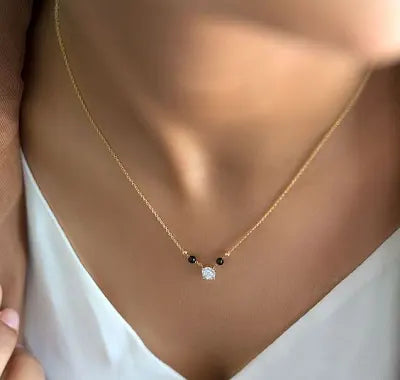 Delicate Solitaire Diamond Mangalsutra