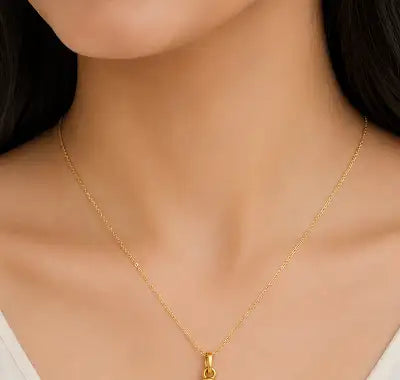 Lord Ganesha Trunk Gold Pendant