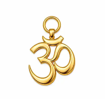 Classic Om Symbol Gold Pendant