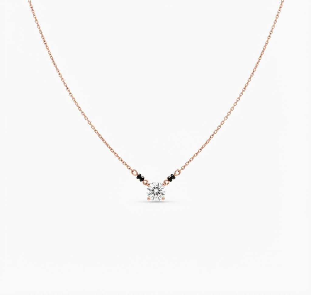 Delicate Solitaire Diamond Mangalsutra
