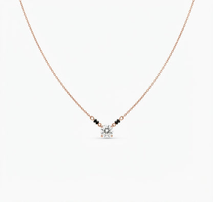 Delicate Solitaire Diamond Mangalsutra