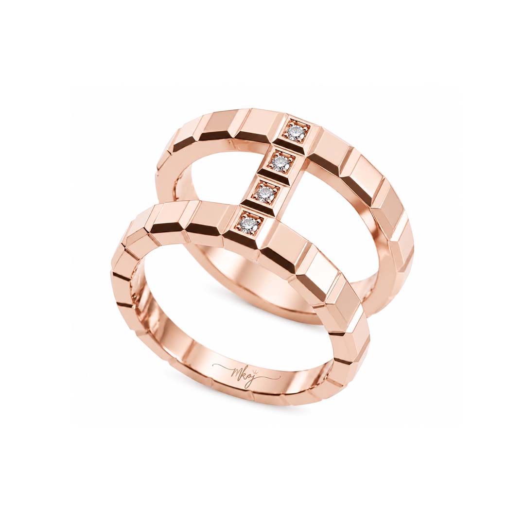 Geometric-Stacked-Diamond-Ring
