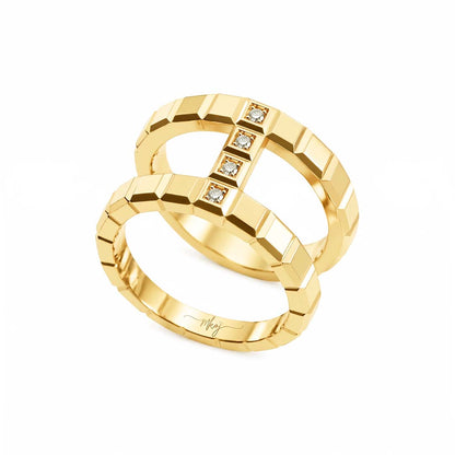 Geometric-Stacked-Diamond-Ring