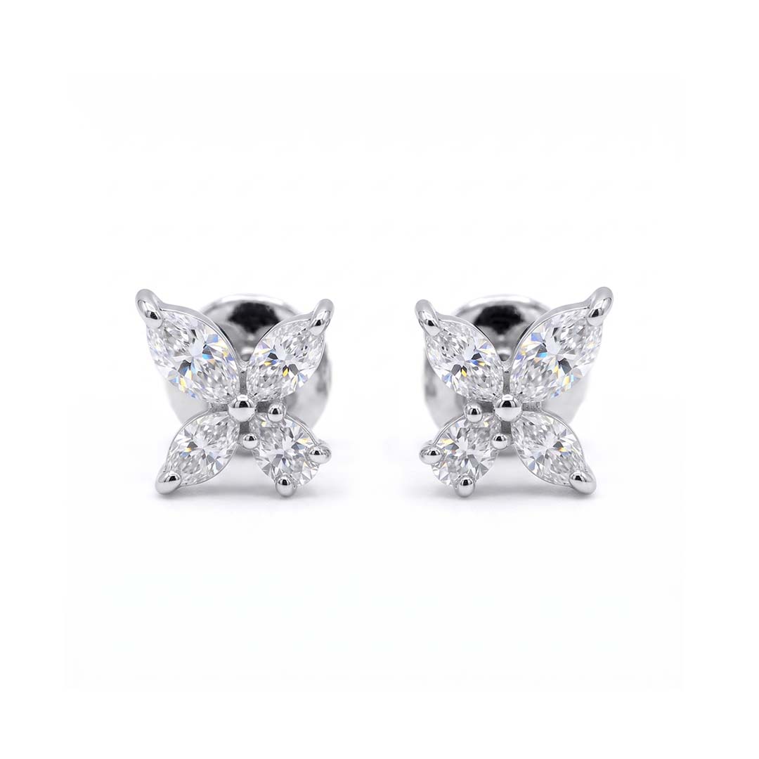 The Marquise Cross Blossom Studs