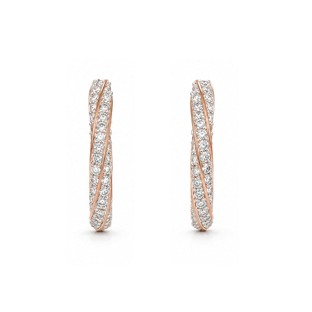 Diamond Pavé Hoop Earrings