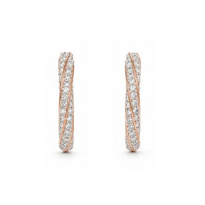 Diamond Pavé Hoop Earrings