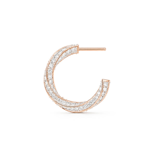 Diamond Pavé Hoop Earrings