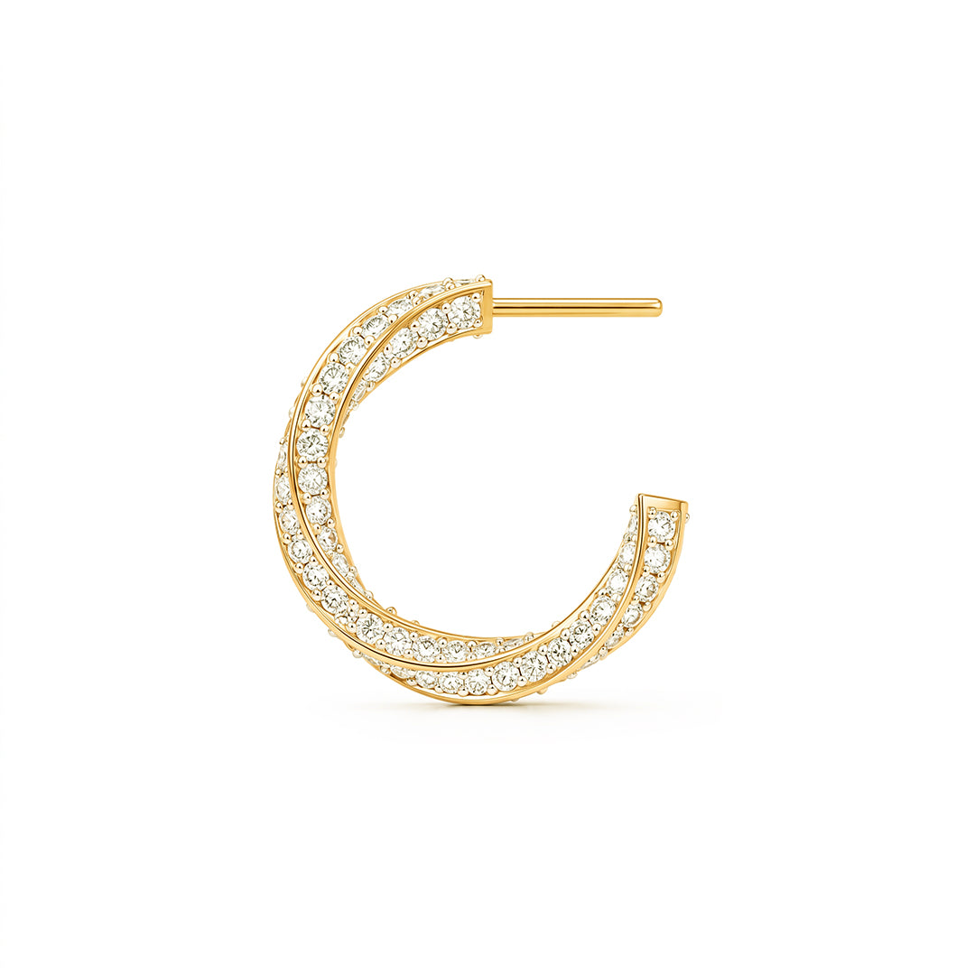 Diamond Pavé Hoop Earrings