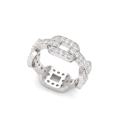 14k Elegant Criss-Cross Diamond Ring