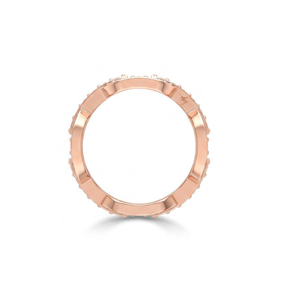 14k Elegant Criss-Cross Diamond Ring