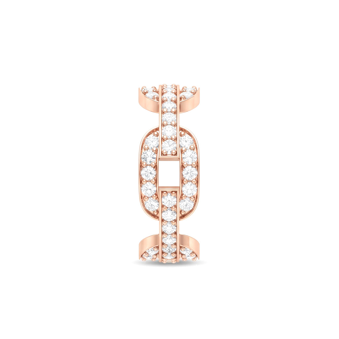 14k Elegant Criss-Cross Diamond Ring