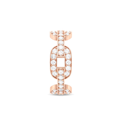 14k Elegant Criss-Cross Diamond Ring