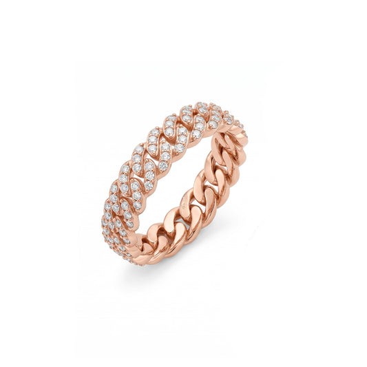 Cuban Pave Band Ring