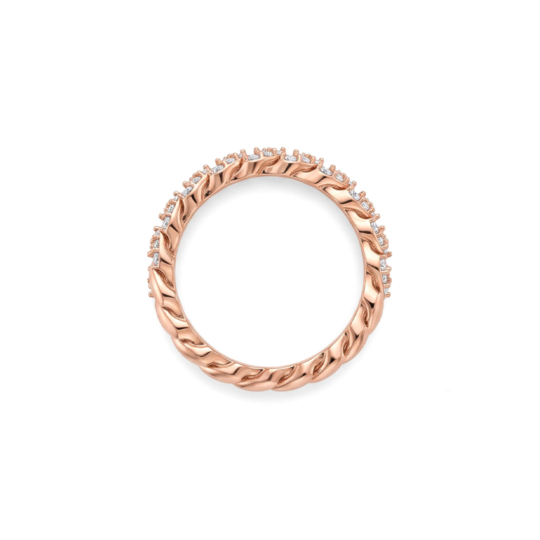 Cuban Pave Band Ring