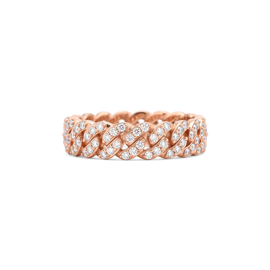 Cuban Pave Band Ring
