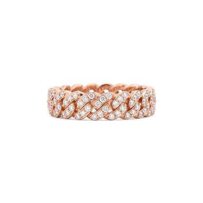 Cuban Pave Band Ring