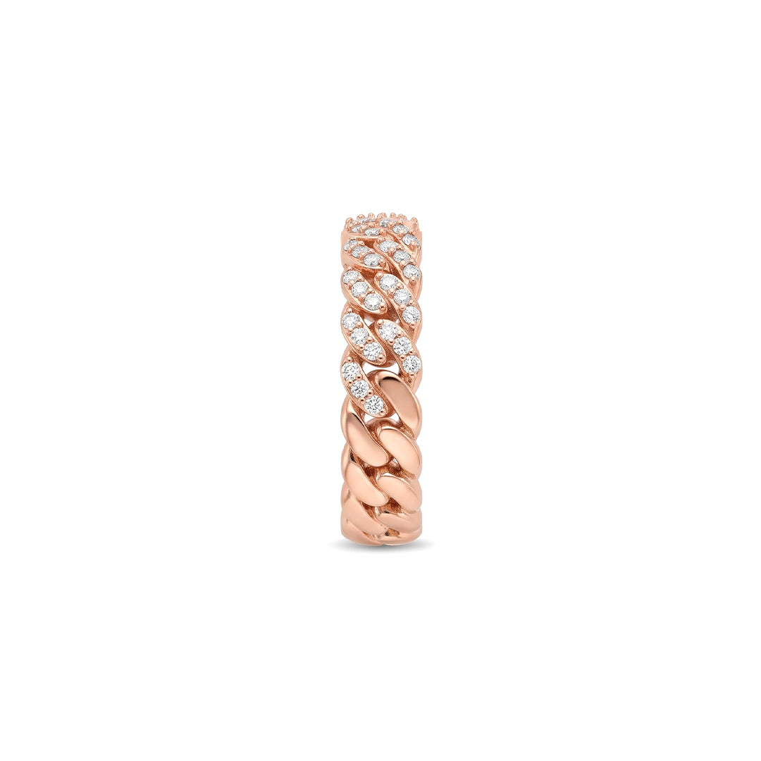 Cuban Pave Band Ring