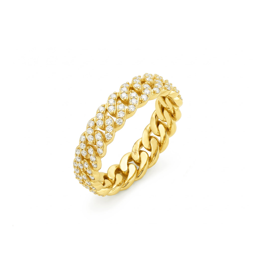 Cuban Pave Band Ring