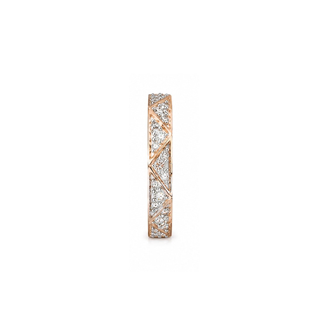 Elegant Geometric Diamond Band Ring