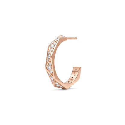 Elegant Mosaic Geometric Pave Diamond Solitaire Engagement Ring