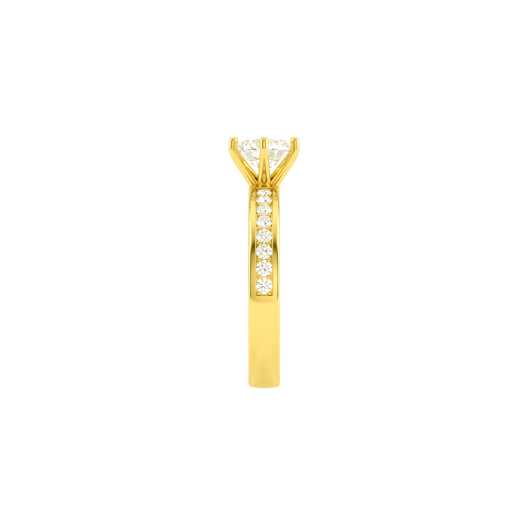 Eternal Gold Solitaire Diamond Ring