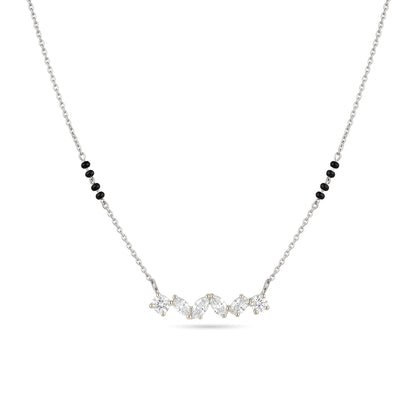Multi-Shape Diamond Bar Mangalsutra