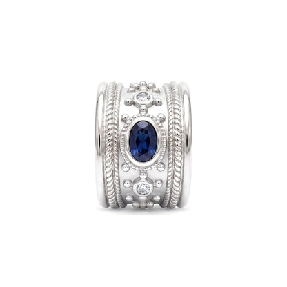 Vintage Sapphire and Diamond Band Ring
