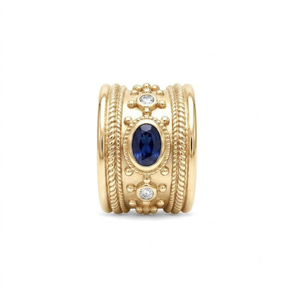 Vintage Sapphire and Diamond Band Ring