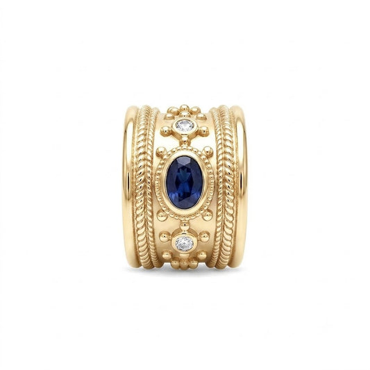Vintage Sapphire and Diamond Band Ring