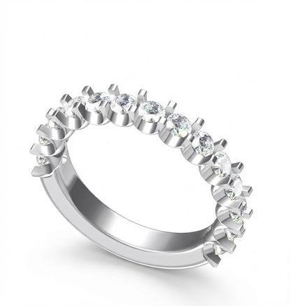Eternal Glow Diamond Eternity  U Shape Prong Band