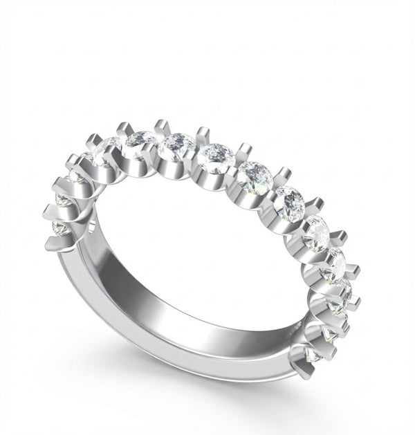 Eternal Glow Diamond Eternity  U Shape Prong Band