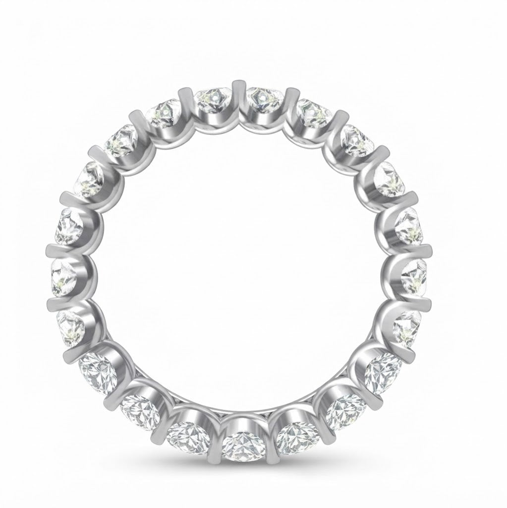 Eternal Glow Diamond Eternity  U Shape Prong Band