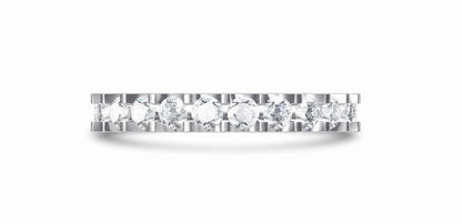 Eternal Glow Diamond Eternity  U Shape Prong Band
