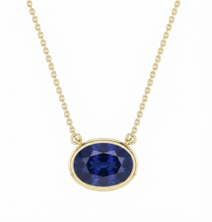 Essential Oval Solitaire Astrology Pendant