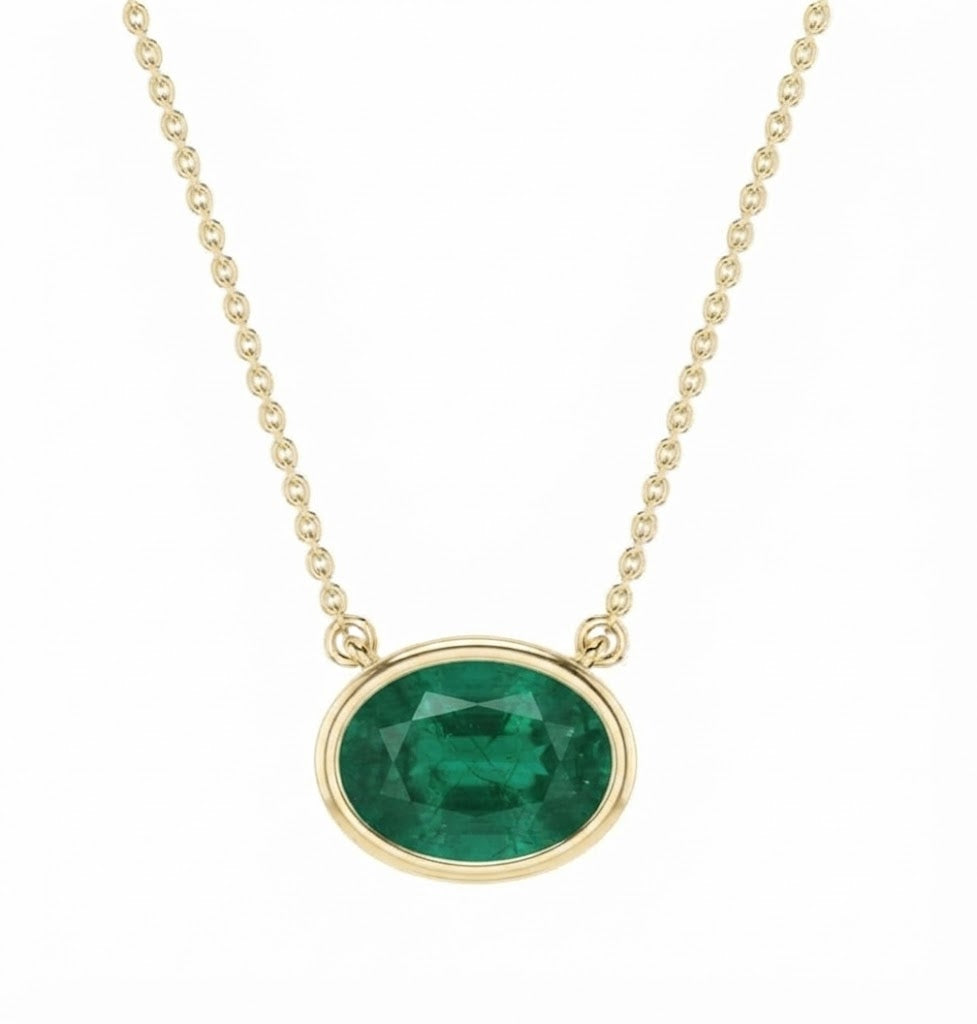 Essential Oval Solitaire Astrology Pendant