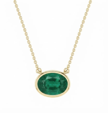 Essential Oval Solitaire Astrology Pendant