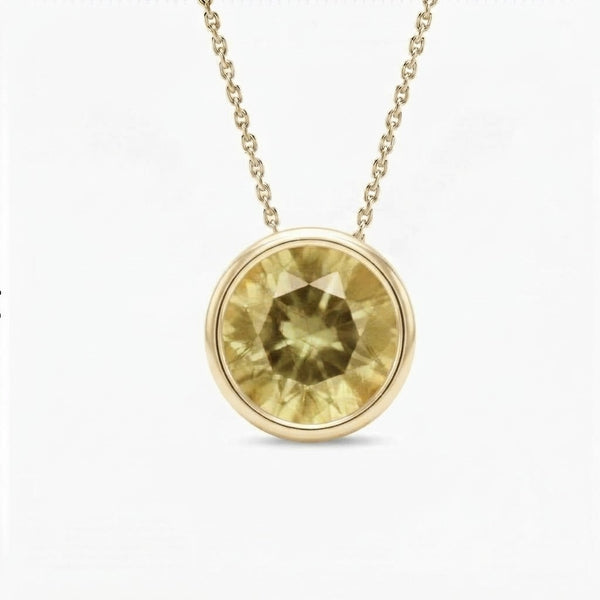Essential Round Solitaire Astrology Pendant