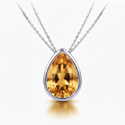 Essential Pear Solitaire Astrology Pendant