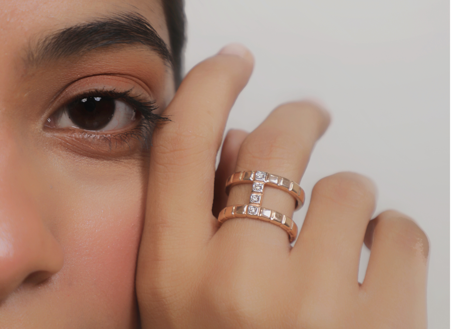 Geometric-Stacked-Diamond-Ring