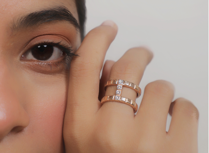 Geometric-Stacked-Diamond-Ring