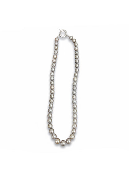 The Obsidian Lumina Grey Pearl Strand Necklace