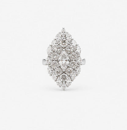 The Grand Marquise Cluster Statement Ring
