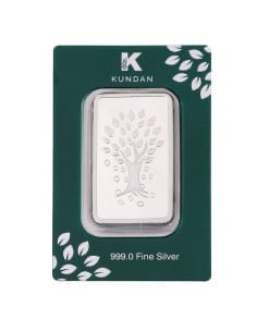 50gm Kundan kalpatru tree silver coin