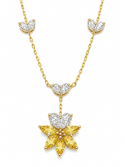 The Marquise Flora Drop Necklace