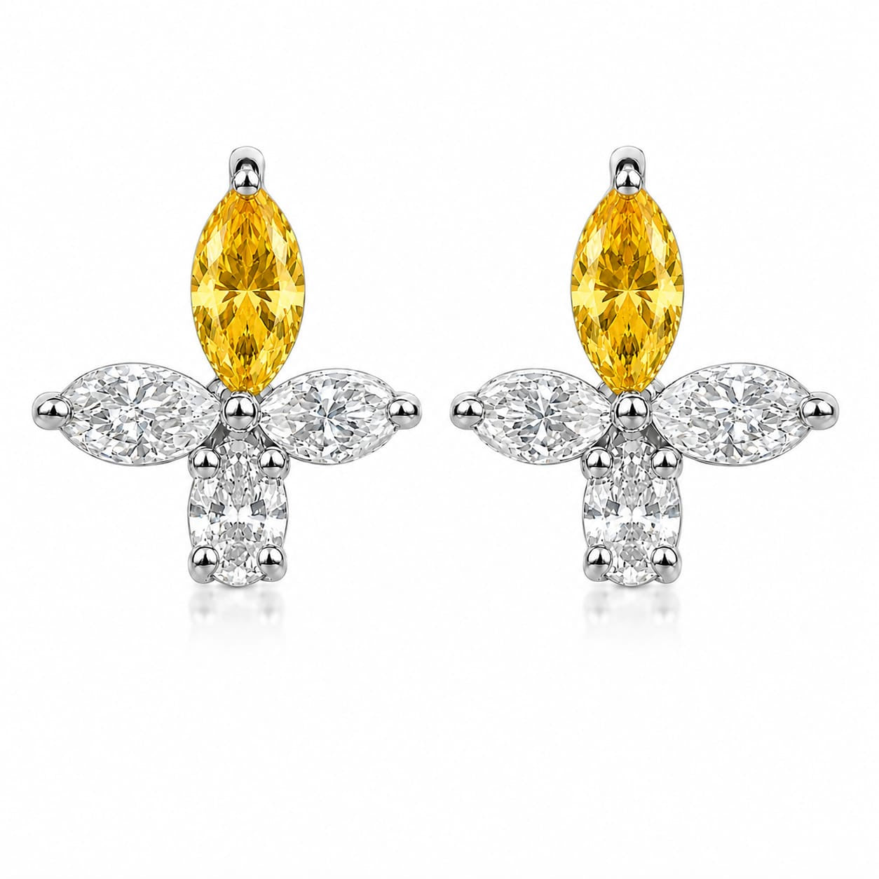 The Marquise Cross Blossom Studs